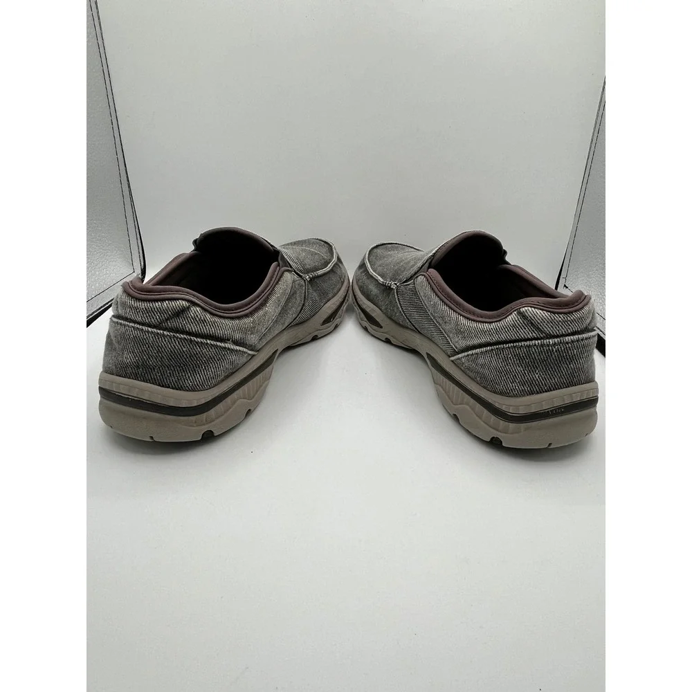 Skechers Relaxed Fit 65355 Men Charcoal Gray Textile Slip On Loafers Size 11‎